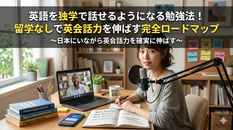 英語を独学で話せるようになる勉強法！留学なしで英会話力を伸ばす完全ロードマップ (1)